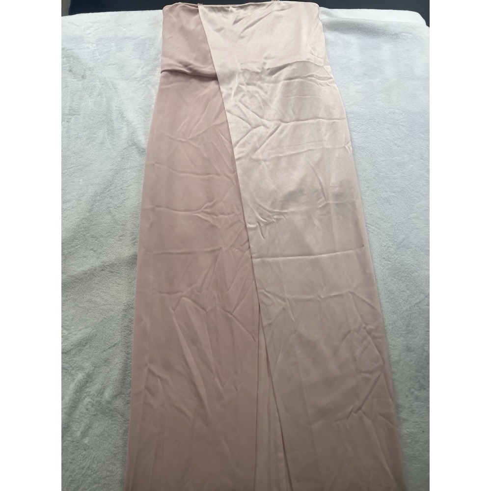 NWT Halston Heritage 'Barely‎ Pink' Strapless Gown with Silk Overlay Size 10 - Picture 3 of 15